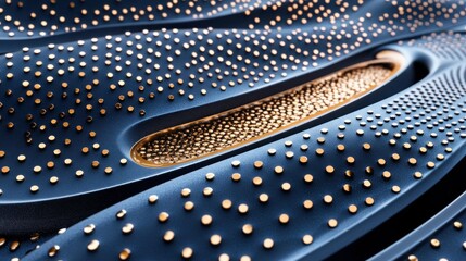 Wall Mural - abstract navy blue gold textured wave background design