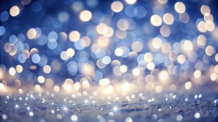 Wall Mural - enchanted winter scene sparkling lights and glimmering frost on a serene background