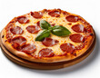 © boro - Pizza with salami and chorizo