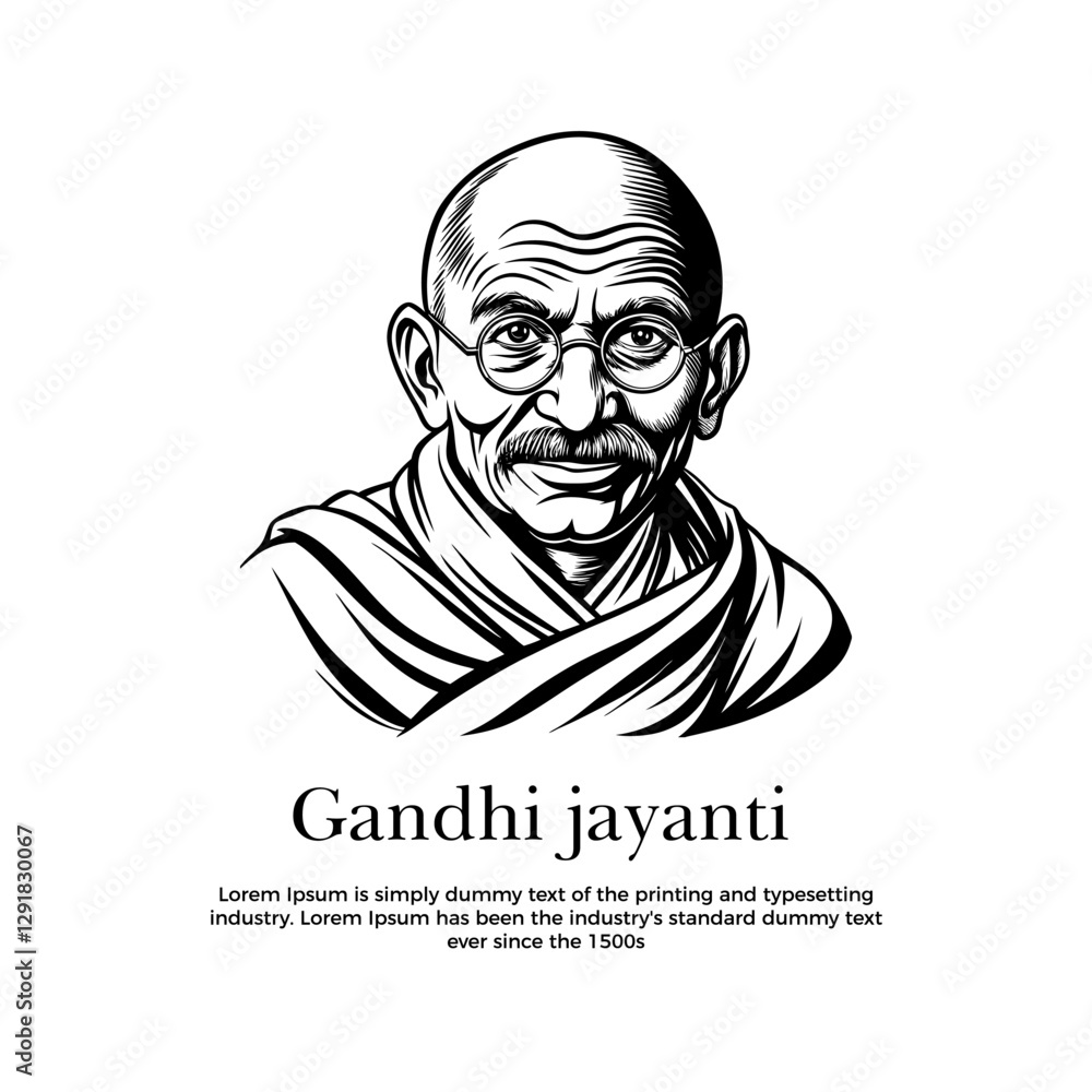 2nd October Happy gandhi jayanti. indian Freedom Fighter Mahatma Gandhi