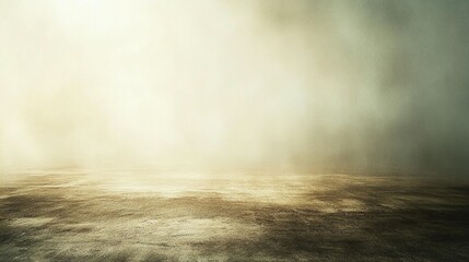 Wall Mural - smoky, dimly lit, empty grunge concrete floor.
