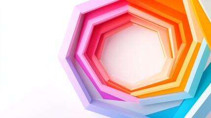 Wall Mural - a vibrant and colorful abstract design with layered shapes. this artwork captures the essence of cre