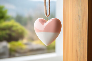 Poster -  heart wind chime