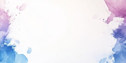Wall Mural - a light abstract background featuring gentle watercolor splashes in shades of pink and blue, with am