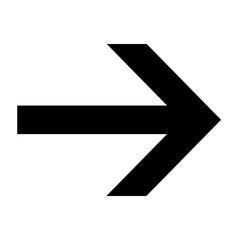 Wall Mural - Bold Right Arrow Symbol in Black