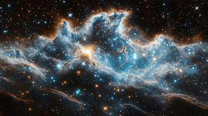 Wall Mural - exploring cosmic wonders nebula formation in deep space astrophotography universe celestial environm