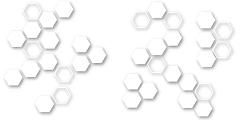 Wall Mural - Modern and seamless pattern in design with hexagonal molecular structures in technology background.Abstract background with hexagons and geometric pattern in honeycombs design in illustration.
