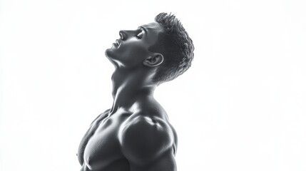 Poster - Before and after body shape transformation illustrating a significant fitness journey through realistic medical photography. Generative AI