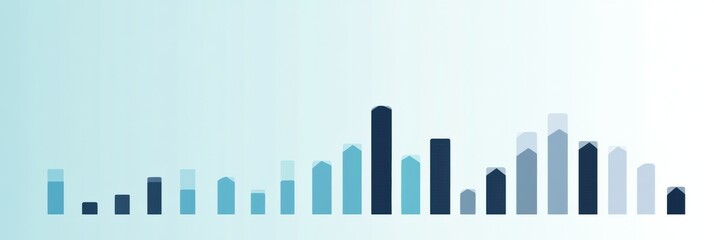 Leinwandbilder - Bar chart highlighting sales growth from low performance to significant increase over time. Generative AI