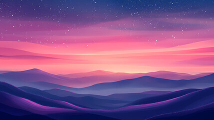 Wall Mural - pastel dreamscape serene hills landscape