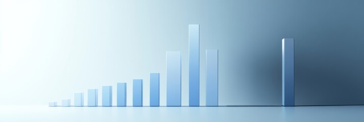 Leinwandbilder - Sales growth transformation shown in before and after bar chart depicting low sales and exponential increase. Generative AI