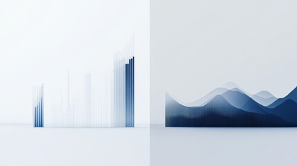 Leinwandbilder - Visual representation of low sales transitioning to exponential growth over time. Generative AI