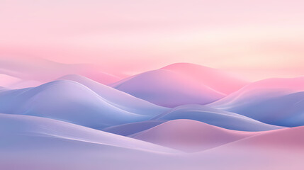 Wall Mural - A serene blend of pink and blue waves, creating a dreamy and ethereal atmosphere in soft pastel colors. Soft Pastel Dreamscape. Illustration