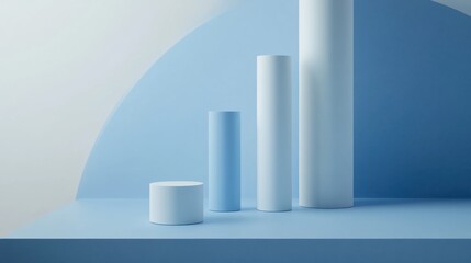 Leinwandbilder - Comparison of sales before and after showing significant growth trend with decorative bar chart elements. Generative AI