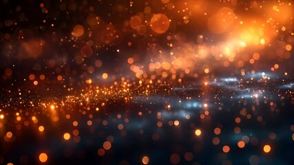Leinwandbilder - Abstract futuristic background with glowing neon moving wave lines