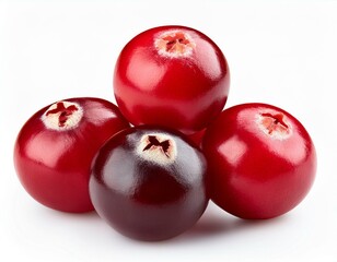 Wall Mural - cranberries isolated on white background