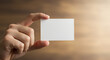 © ikbal - Square blank business card hand holding background close up shot personal intimate view