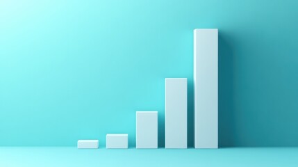 Leinwandbilder - Sales performance before and after showing significant growth through bar chart representation. Generative AI
