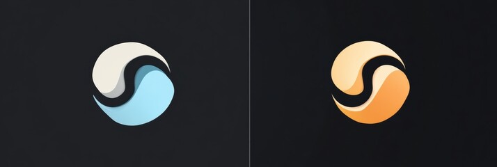 Aufkleber - Comparison of outdated logo and modern redesigned logo showcasing branding evolution. Generative AI