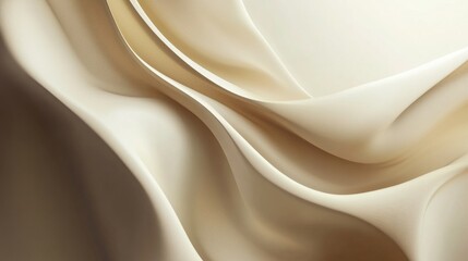 Poster - Soft flowing fabric with gentle waves creating a serene and calming atmosphere indoors. Generative AI