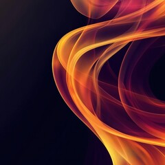 Fototapete - Colorful swirling patterns create mesmerizing effects in a dark, abstract background filled with vibrant hues. Generative AI