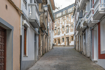 Architecture in the old town of Viveiro, Galicia, Spain