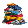 © Ifti Digital - Pile of dirty clothes isolated on a Transparent background showing a variety of colors and fabrics, Pile of dirty clothes isolated on PNG background
