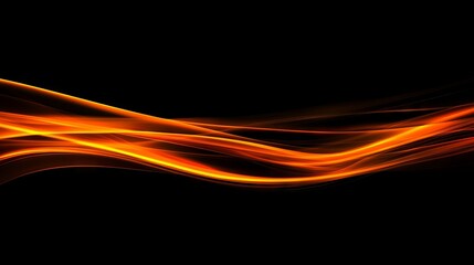 Wall Mural - sparkling light effect on elegant, abstract golden lines that glow
