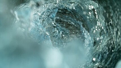 Aufkleber - Super Slow Motion of Rotating Water in Twister Shape . Filmed on High Speed Cinema Camera , 1000 fps