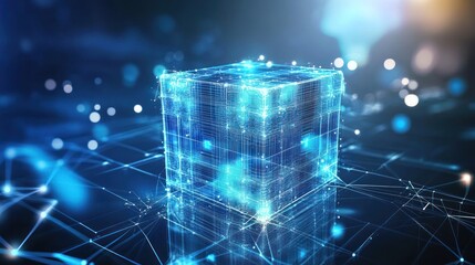Wall Mural - Digital Cube Network Data Center