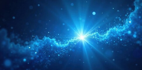 ethereal blue and white light bursts, radiating energy , illustration, pattern