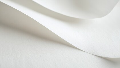 Wall Mural - Abstract White Paper Texture with Smooth Curves and Subtle Shadows