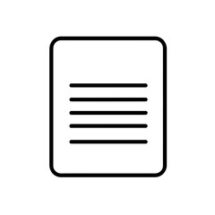 Documents line icon on white and transparent background., png.