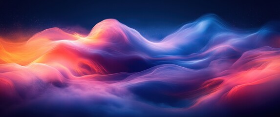 Wall Mural - Gradient Blue Purple Digital Motion Background Abstract Illustration Art Technology Concept