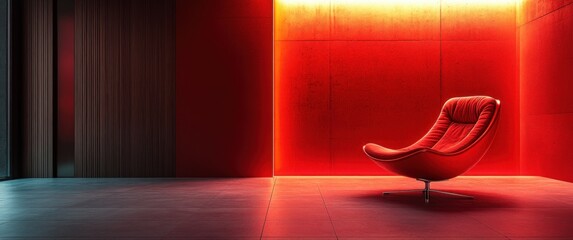 Poster - Abstract Metallic Red Background with Light Effects for Modern Technology Wallpaper Design