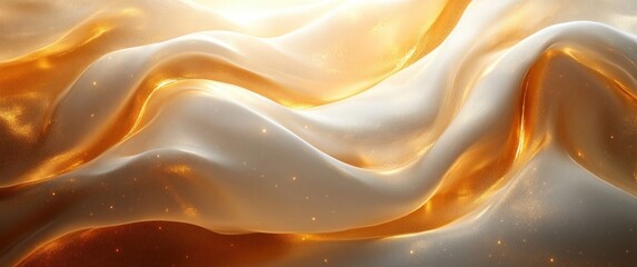 Aufkleber - Gold Abstract Background Luxury Design Smooth Wave Gradient Light Illustration Modern Graphic Art