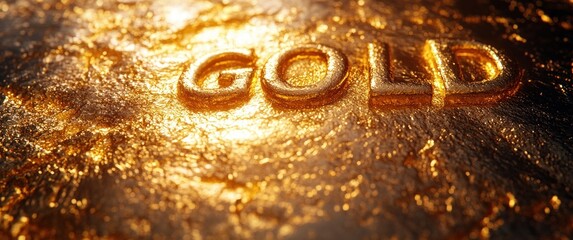 Poster - Luxury Gold Abstract Background with Gradient Texture and Shiny Effect for Modern Wallpaper and Graphic Design