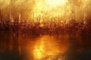 Poster - Shiny Gold Background Abstract Illustration Luxury Design Gradient Texture for Wallpaper and Template