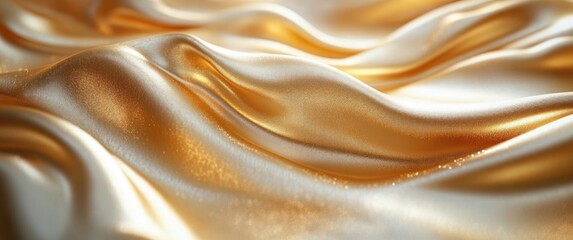 Poster - Luxury Gold Background Abstract Vector Design Smooth Flowing Lines Elegant Graphic Wallpaper