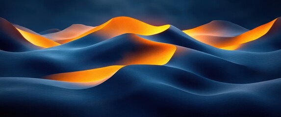Aufkleber - Abstract Geometric Design with Gold Highlights and Navy Background for Luxury Digital Art and Modern Wallpaper