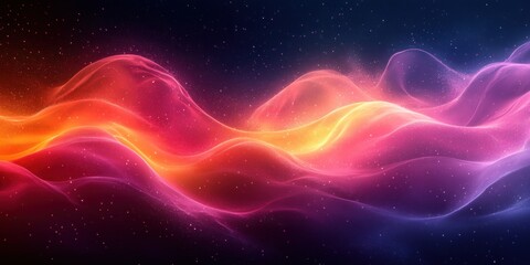Aufkleber - Modern Abstract Technology Background with Colorful Circles and Waves for Digital Design
