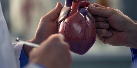 Doctor's hands lovingly treating his patients