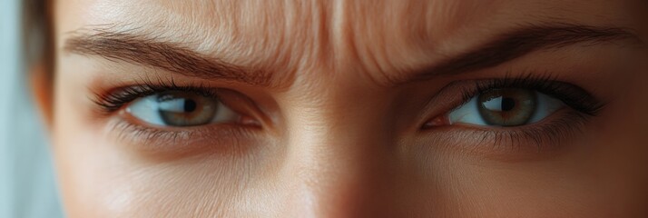 Aufkleber - Close up view of a womans face illustrating contrasting textures of aged and youthful skin on opposite sides. Generative AI