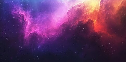 Wall Mural - cosmic nebula: vibrant pink, purple, and orange hues in a dreamlike space