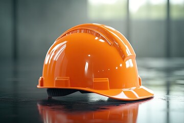 High Detail Visual of Construction Orange Helmet