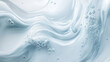 © Sahraya - 3d liquid cream wave. Milk, water or cosmetic gel ripple background. Yoghurt splash texture top view. Abstract serum swirl surface with bubble. Smooth body skin product flow transparent design