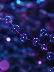 Leinwandbilder - Exploring the unique structural characteristics of botulinum toxin molecules in vibrant 3D rendering. Generative AI