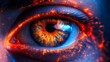 © Artem - Fiery macro eye detail with digital texture