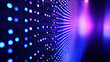 © Sehraye - LED video wall screen texture background, blue and purple color light diode dot grid tv panel, lcd display with pixels pattern, television digital monitor, Realistic 3d vector illustration