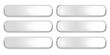 © BOXS - Metallic vector buttons with a subtle gradient effect on a white background, showcasing a modern and sophisticated aesthetic.